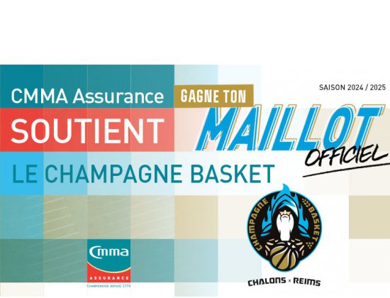 Matchs à domicile Champagne Basket saison 2024-2025 - A gagner le maillot OFFICIEL de l'équipe